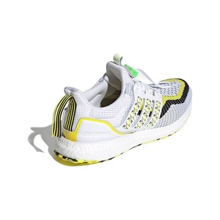 adidas 阿迪达斯 Ultraboost DNA 中性跑鞋 GV9814 白/一号黑/亮黄荧光 45