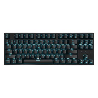 Hyeku 黑峡谷 幽灵武装 GK707 87键 有线机械键盘 黑色 凯华BOX白轴 蓝光