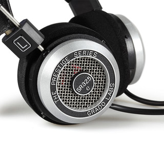 GRADO 歌德 SR325e 耳罩式头戴式动圈有线耳机 银黑色 3.5mm