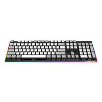 Hyeku 黑峡谷 K735B 104键 有线机械键盘 白灰色 凯华BOX红轴 单光
