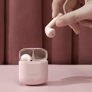 EDIFIER 漫步者 LolliPods 冇心版 半入耳式真无线蓝牙降噪耳机 薄雾粉