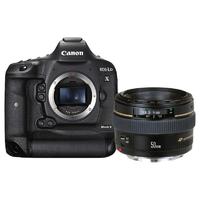 Canon 佳能 EOS-1D X Mark II 全画幅 数码单反相机 黑色 EF 50mm F1.4 USM 定焦镜头 单镜头套机