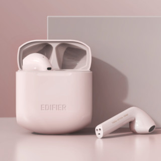 EDIFIER 漫步者 LolliPods 冇心版 半入耳式真无线蓝牙降噪耳机 薄雾粉