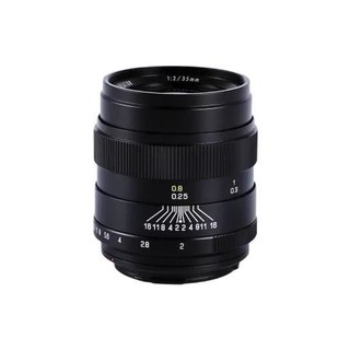 ZHONGYI OPTICAL 中一光学 35mm F2.0 广角定焦镜头 尼康F卡口 黑色 55mm