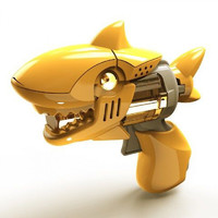 Disney 迪士尼 鲨鱼声光玩具枪 黄 带电池