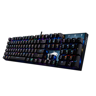 MSI 微星 GK50 104键 有线机械键盘 深海蓝 高特茶轴 RGB