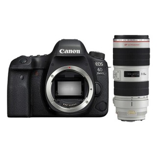 Canon 佳能 EOS 6D Mark II 全画幅 数码单反相机 黑色 EF 70-200mm F2.8 IS III USM 长焦变焦镜头 单镜头套机
