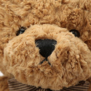 GLOBAL BOWEN BEAR 柏文熊 领结害羞熊毛绒玩具公仔 卡其 40cm