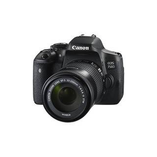 Canon 佳能 EOS 750D APS画幅 数码单反相机 黑色 EF-S 18-55mm F3.5 IS STM 变焦镜头+EF-S 55-250mm F4.0 IS STM 长焦变焦镜头 双镜头套机
