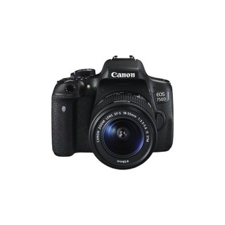 Canon 佳能 EOS 750D APS画幅 数码单反相机 黑色 EF-S 18-55mm F3.5 IS STM 变焦镜头 单镜头套机