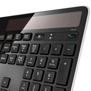 logitech 罗技 K750 104键 2.4G 优联 无线薄膜键盘 黑色 无光