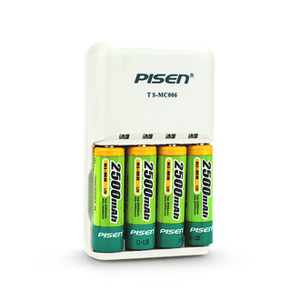 PISEN 品胜 5号镍氢充电电池 1.2V 2500mAh 充电套装 4粒装