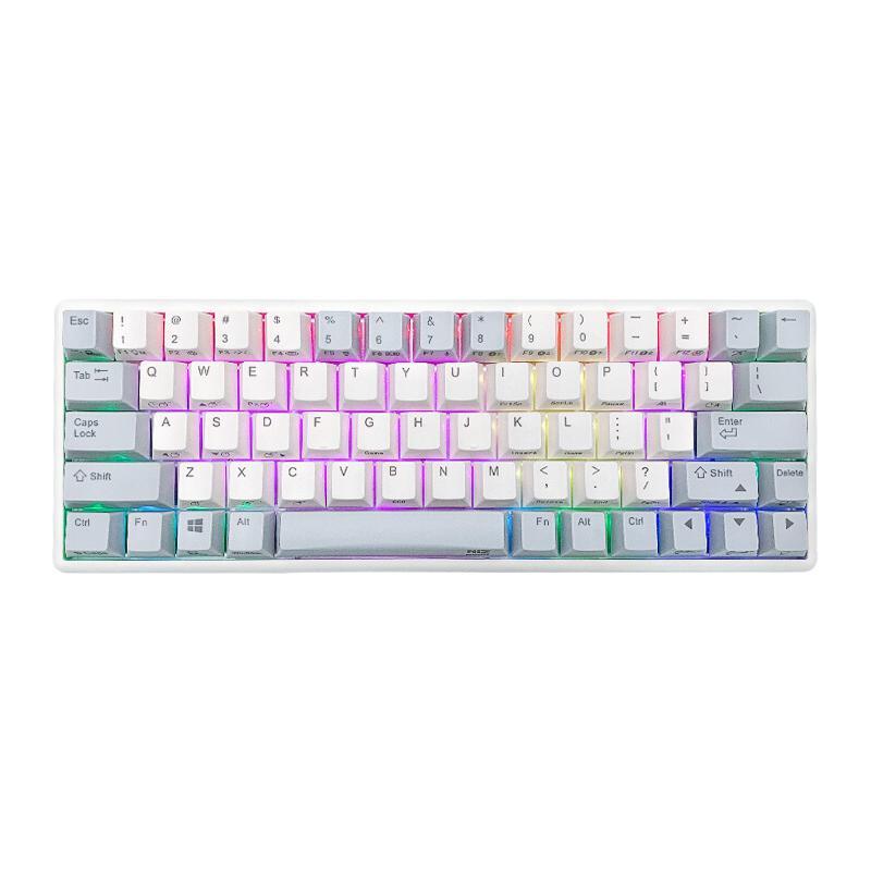 NIZ 宁芝 普拉姆PLUM 66键 双模静电容键盘 35g 白灰色 RGB