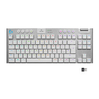 logitech 罗技 G915 TKL 84键 2.4G蓝牙 双模无线机械键盘 白色 Tactile GL T 机械轴 RGB