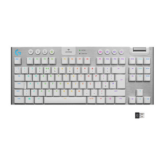 logitech 罗技 G915 TKL 84键 2.4G蓝牙 双模无线机械键盘 白色 Tactile GL T 机械轴 RGB