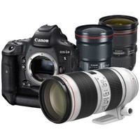 Canon 佳能 EOS-1D X Mark II 全画幅 数码单反相机 黑色 EF 16-35mm F2.8 L III USM 变焦镜头+EF 24-70mm F2.8 L II USM 变焦镜头+EF 70-200 F2.8 L IS III USM 长焦变焦镜头 多镜头套机