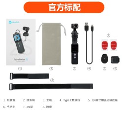 Feiyu Tech 飞宇 pocket2s口袋云台摄影机录像拍照户外运动执法记录仪短视频稳定器三轴磁吸相机神器