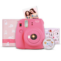 FUJIFILM 富士 INSTAX mini9 拍立得 (86x54mm) 火烈鸟粉 手账本套餐