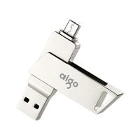 aigo 爱国者 U385 USB3.0 U盘 银色 32GB Micro USB/USB-A双口