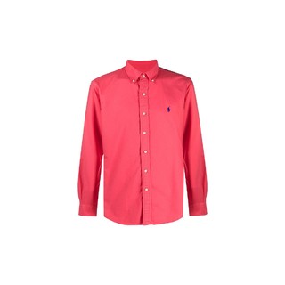 拉夫劳伦 男式时尚长袖衬衫 M 红
