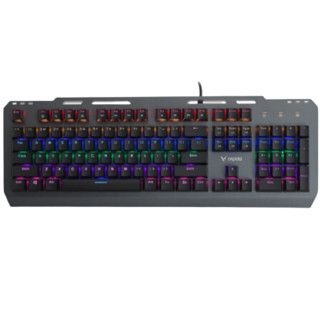 RAPOO 雷柏 GK500 104键 有线机械键盘 黑色 雷柏红轴 混光