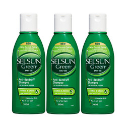 Selsun 去屑止痒洗发水-舒缓修护型（绿色）200ml*3
