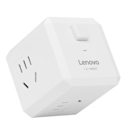 Lenovo 联想 LX-M801 一转四魔方插座 带开关