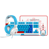 RAZER 雷蛇 多啦A梦周年限定款  有线机械键盘+有线鼠标+耳机+鼠标垫 套装