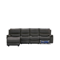 CHEERS 芝华仕 5756 头等舱科技布四人沙发 棕灰色 左脚位