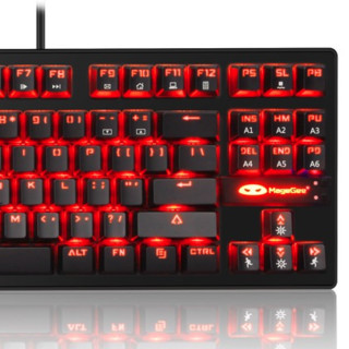 MageGee MK1 87键 有线机械键盘 黑色 国产红轴 单光