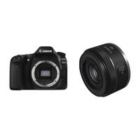 Canon 佳能 EOS 80D APS-C画幅 数码单反相机 黑色 EF 50mm F1.8 STM 定焦镜头 单镜头套机