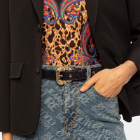 Versace JeansCouture VERSACE JEANS COUTURE 范思哲女士黑色腰带