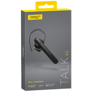 Jabra 捷波朗 Talk45 入耳式挂耳式降噪蓝牙耳机 黑色