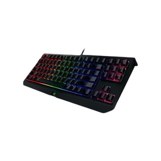 RAZER 雷蛇 黑寡妇蜘蛛 竞技幻彩版 V2 87键 有线机械键盘 黑色 雷蛇橙轴 RGB