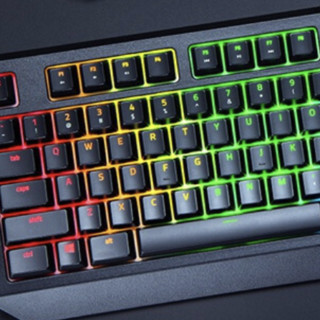 RAZER 雷蛇 黑寡妇蜘蛛 幻彩版 104键 有线机械键盘 黑色 雷蛇绿轴 RGB