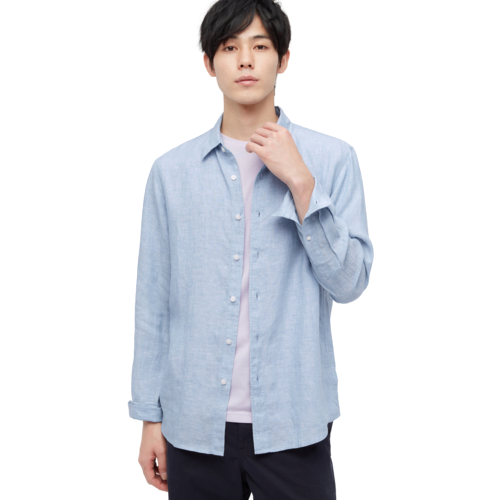 UNIQLO 优衣库 男装亚麻衬衫 436419