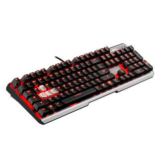 MSI 微星 GK60 104键 有线机械键盘 黑色 Cherry红轴 单光