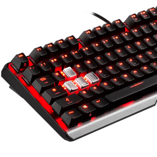 MSI 微星 GK60 104键 有线机械键盘 黑色 Cherry红轴 单光