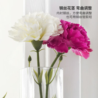 Ikea宜家smycka思米加人造花康乃馨白色北欧仿真花花束装饰装饰花 报价价格评测怎么样 什么值得买
