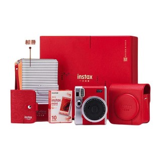 FUJIFILM 富士 INSTAX mini系列 INSTAX mini 90 忆长安礼盒 拍立得 红色（86*54mm）+万物可爱配件盒