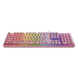 RAZER 雷蛇 猎魂光蛛粉晶版 104键 有线机械键盘 粉晶 光轴 RGB