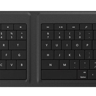 Microsoft 微软 通用折叠键盘 蓝牙无线薄膜键盘 黑色 无光