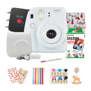 FUJIFILM 富士 INSTAX mini9 拍立得 (86x54mm) 烟灰白 奢华配件礼包