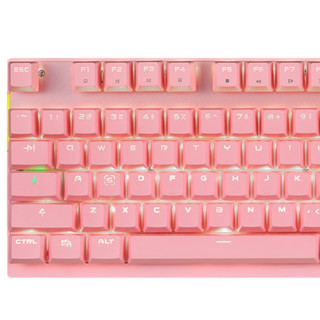 MOTOSPEED 摩豹 GK82 87键 2.4G双模无线机械键盘 粉色 高特青轴 单光