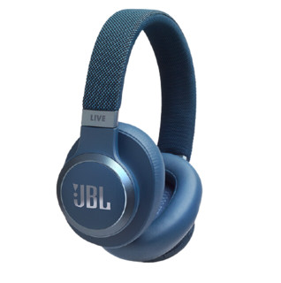 JBL 杰宝 LIVE650BT 耳罩式头戴式主动降噪蓝牙耳机 蓝色