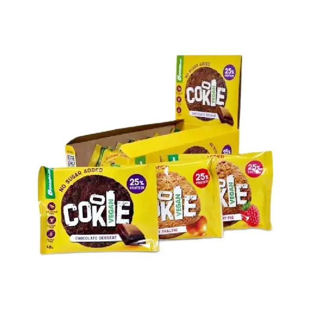 BOMBBAR 无釉素食饼干组合装 3口味 40g*12袋（巧克力甜味*4袋+坚果果仁糖味*4袋+ 覆盆子派口味*4袋）