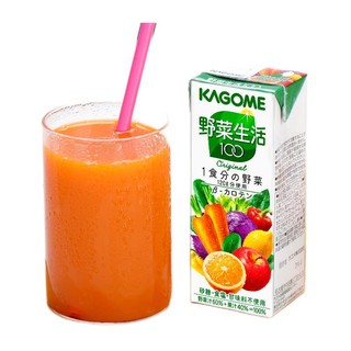 KAGOME 可果美 野菜生活100 混合果蔬汁 原味 200ml*12瓶