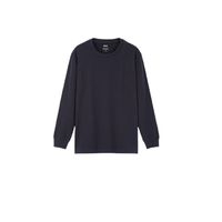 UNIQLO 优衣库 AIRism 男女款圆领长袖T恤 433037 藏青色 XXXL