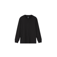UNIQLO 优衣库 AIRism 男女款圆领长袖T恤 433037 黑色 XXXL
