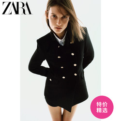 ZARA 新款 女装 羊毛大衣外套 08560744800